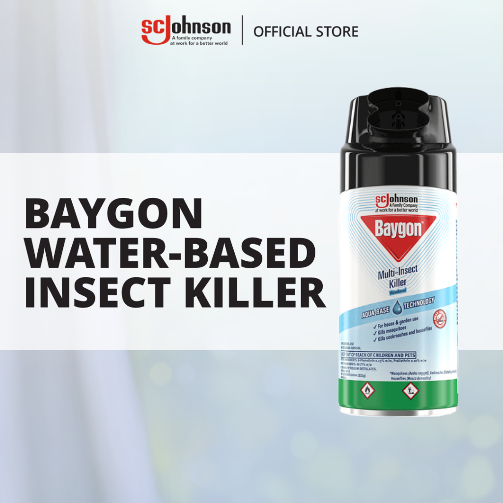 Baygon Multi Insect Killer Water-Based - 300 ml | Shopee Philippines