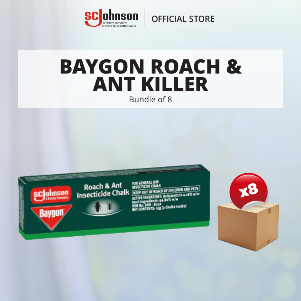 Baygon Roach & Ant Killer Chalk - Pack of 8 | Shopee Philippines