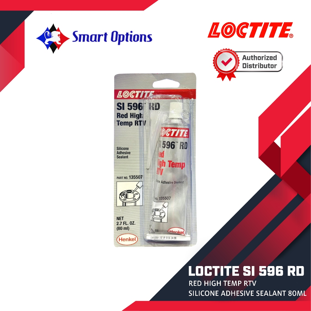 LOCTITE SI 596 RD RED HIGH TEMP RTV SILICONE ADHESIVE SEALANT 80ML ...