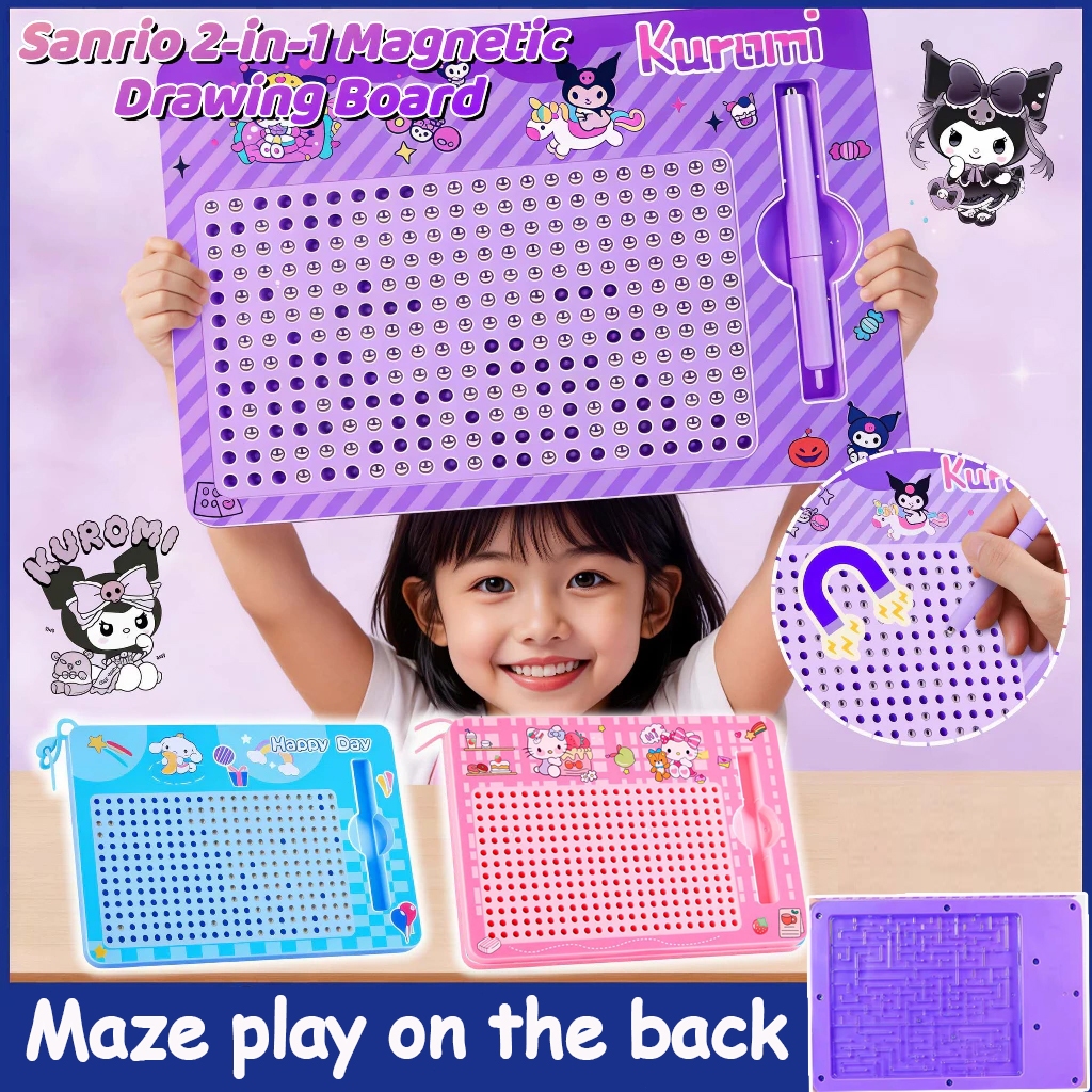 2in1 Sanrio Kuromi KT Steel Ball Drawing Board Decompression Magnetic ...