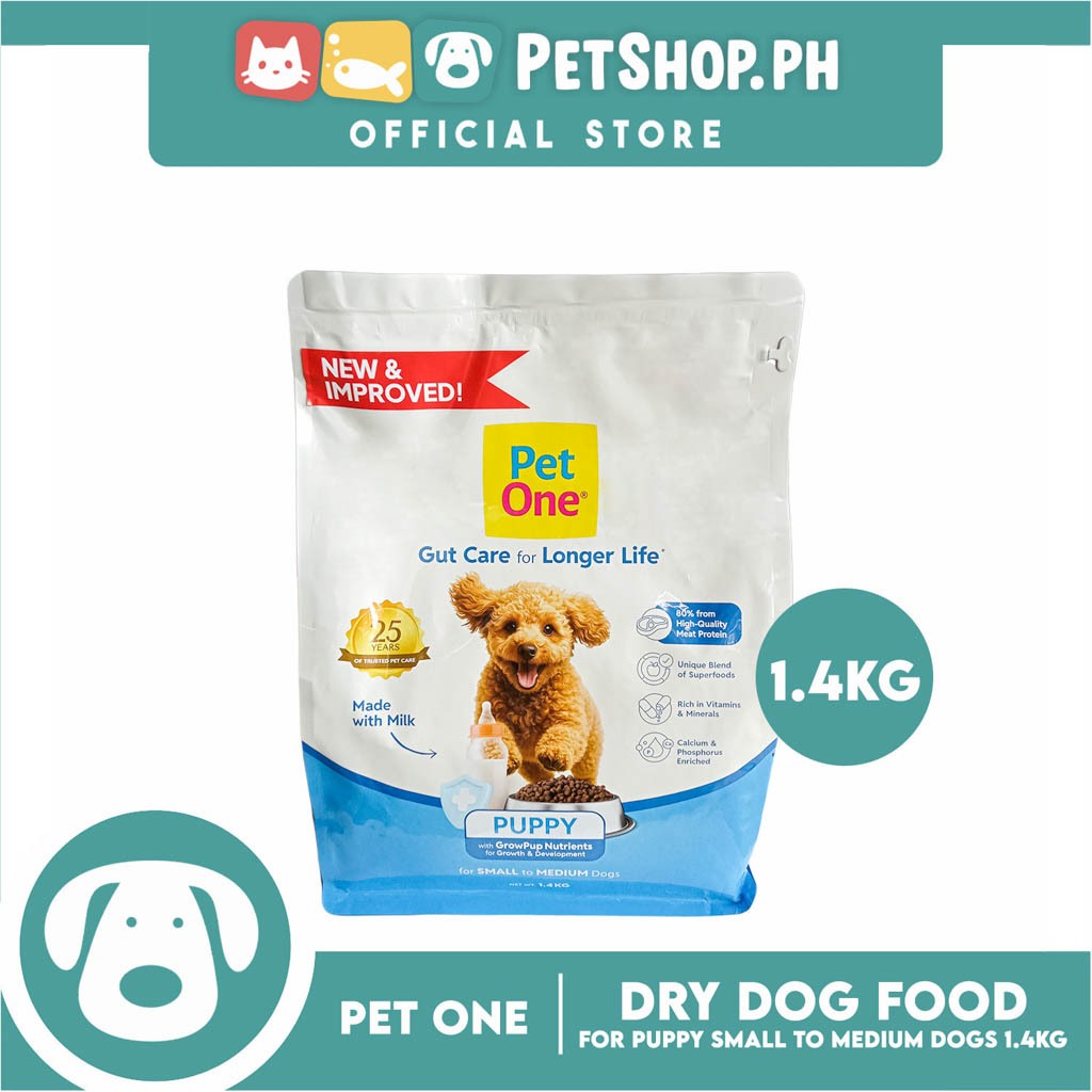 Pet One Puppy Food Fresh And Healthy 1.4kg Dry Dog Food | Shopee ...
