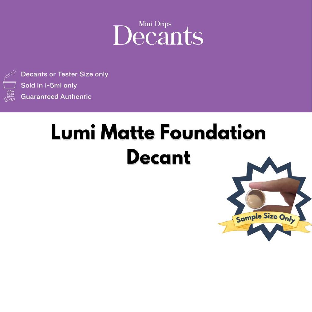 [Sample Size] Lumi Matte Foundation Decant | Shopee Philippines