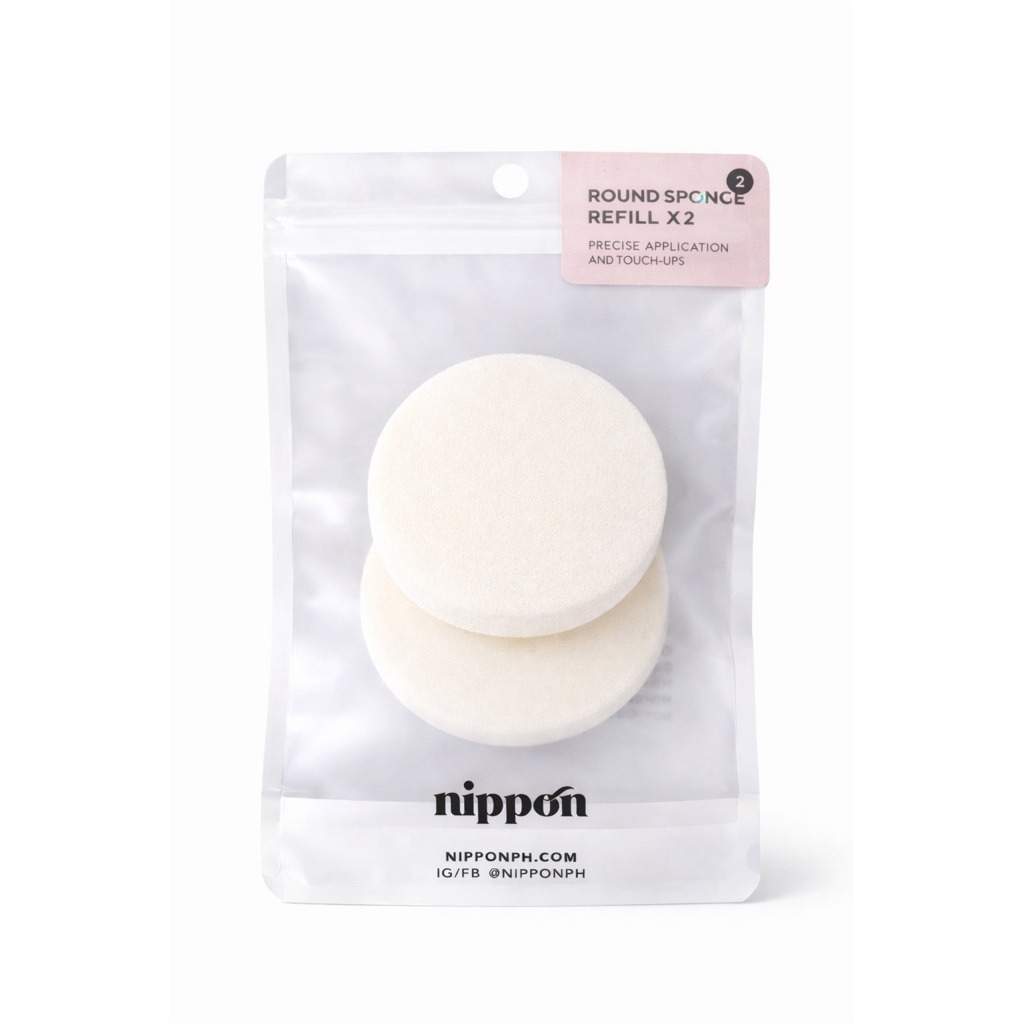 Nippon Round Sponge Face Powder Applicator X2 | Shopee Philippines