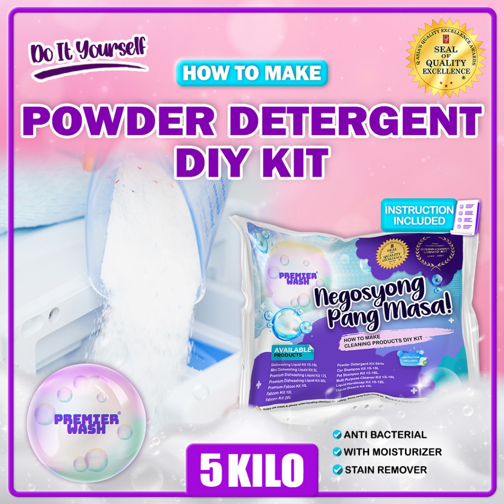 PREMIUM POWDER DETERGENT KIT 5 KILO with Oxybleach - PREMIER WASH ...