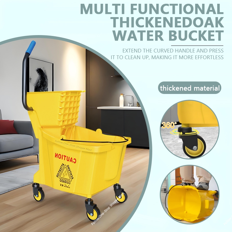 20L 25L 36L Heavy Duty Mop Bucket Squeezer Floor Mop Thickened Cleaning ...