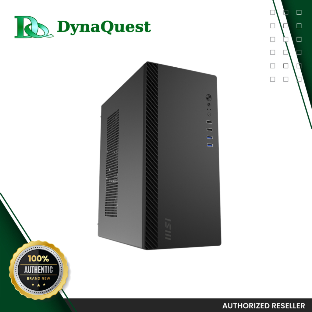 MSI Pro Shield M100P Compact Mid-Tower | Tool-Free Drive Bays | USB 3.2 ...