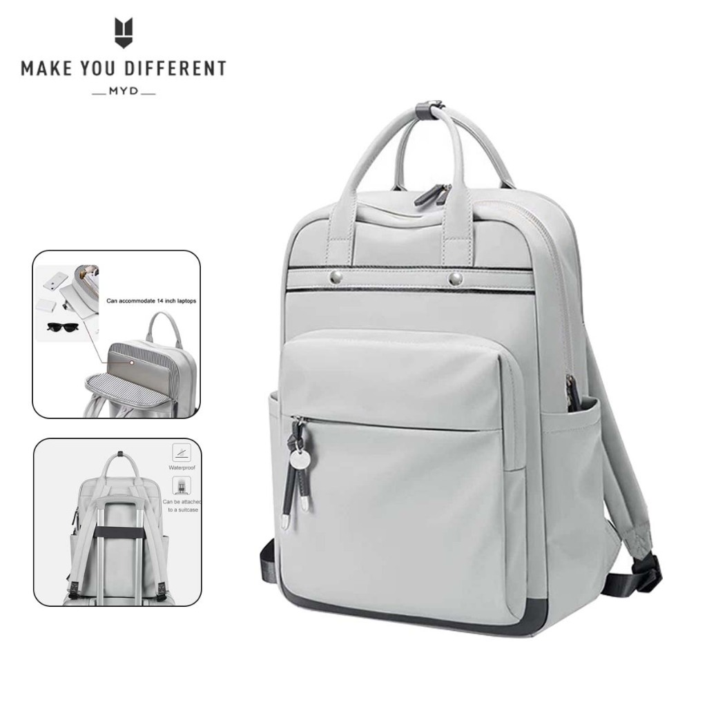 MYD 14 inch Laptop Backpack Women Laptop BackpackSchool Bag Waterproof ...