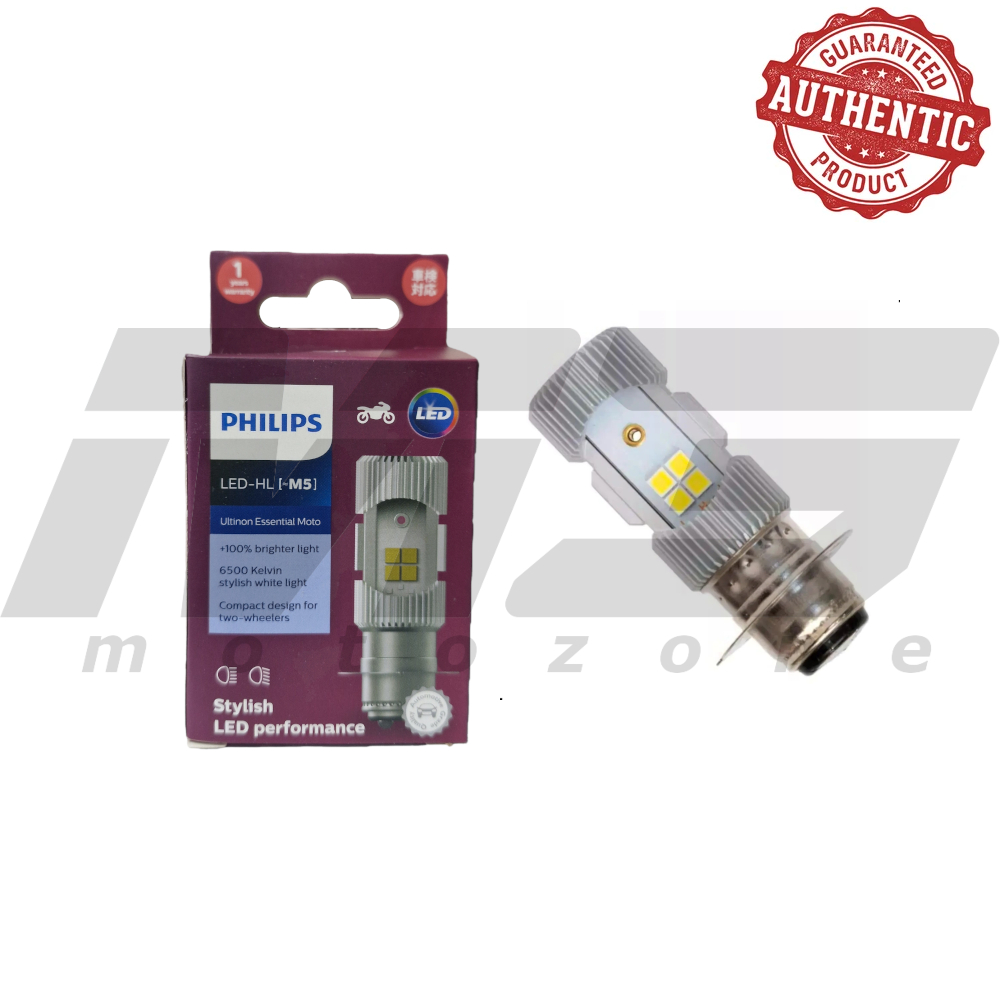 Philips Ultinon Essential Moto LED T19 / 1Leg Motorcycle Headlight Bulb ...