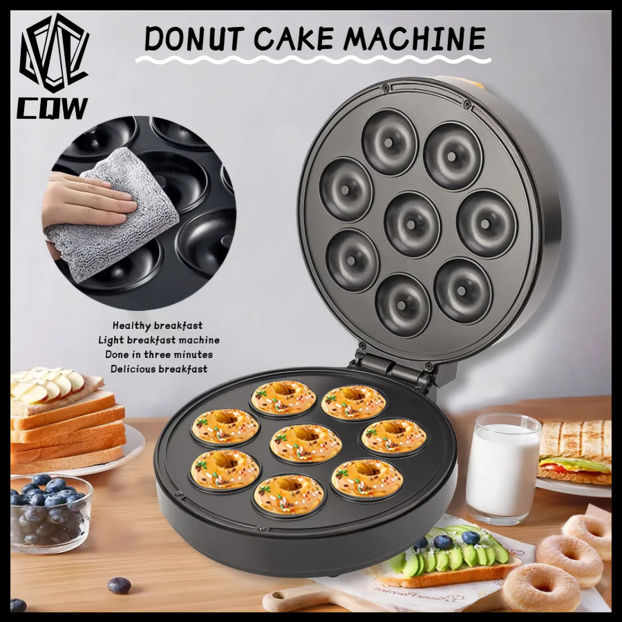 CQW Donut Machine Cake Breakfast Machine Large Eight-Hole Bread Maker ...