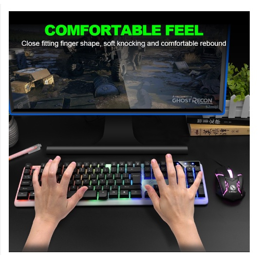 GTX 350 Colorful Led Backlight Ergonomic Mechanical Gaming Keyboard And ...
