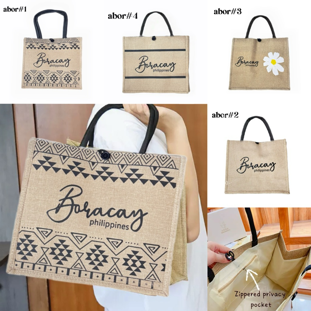 Boracay Bag Abaca Tote Bag Souvernir Bohol Elnido Sticker Line Bag ...