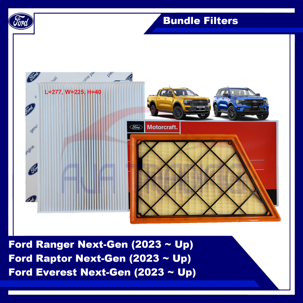 Combo Air Filter and AC Filter for Ford Ranger Next-Gen, Ford Everest ...