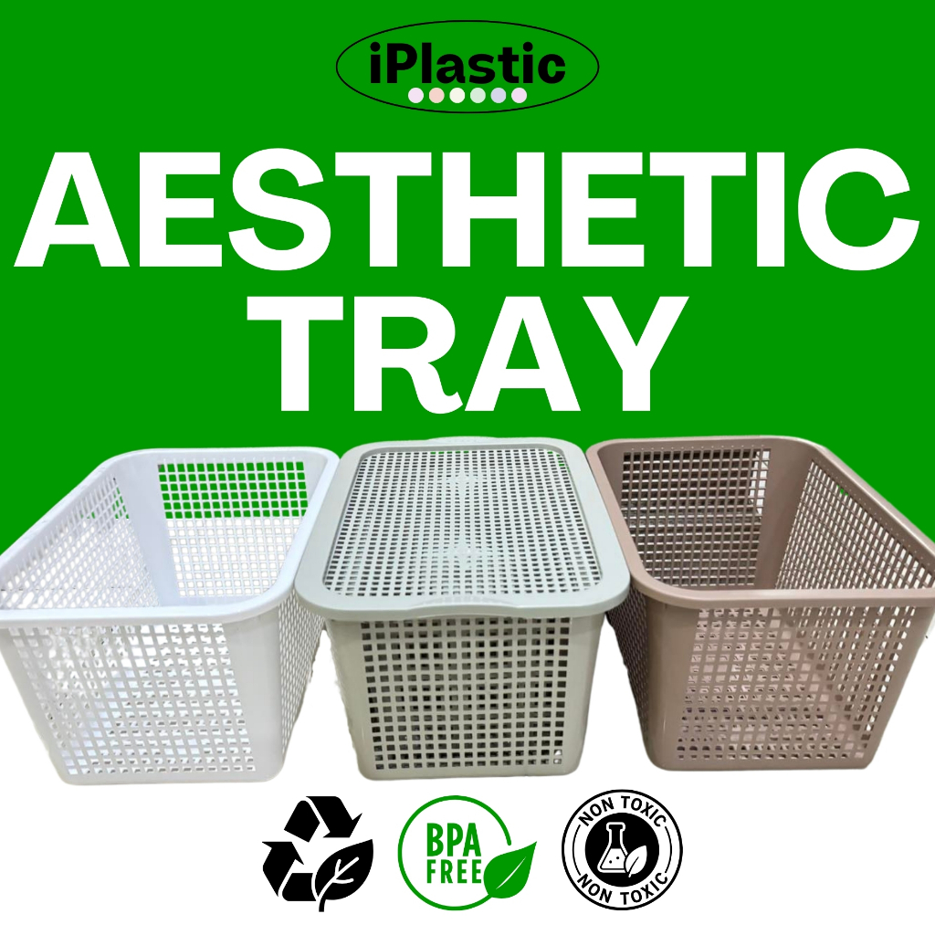 iPlastic Multipurpose Organizer Tray with Cover Basket – Aesthetic ...
