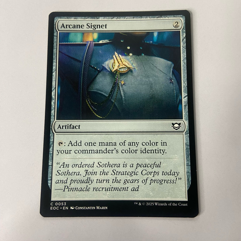 mtg thick cards Magic The Gathering - Bloomburrow Commander - Arcane Signet
