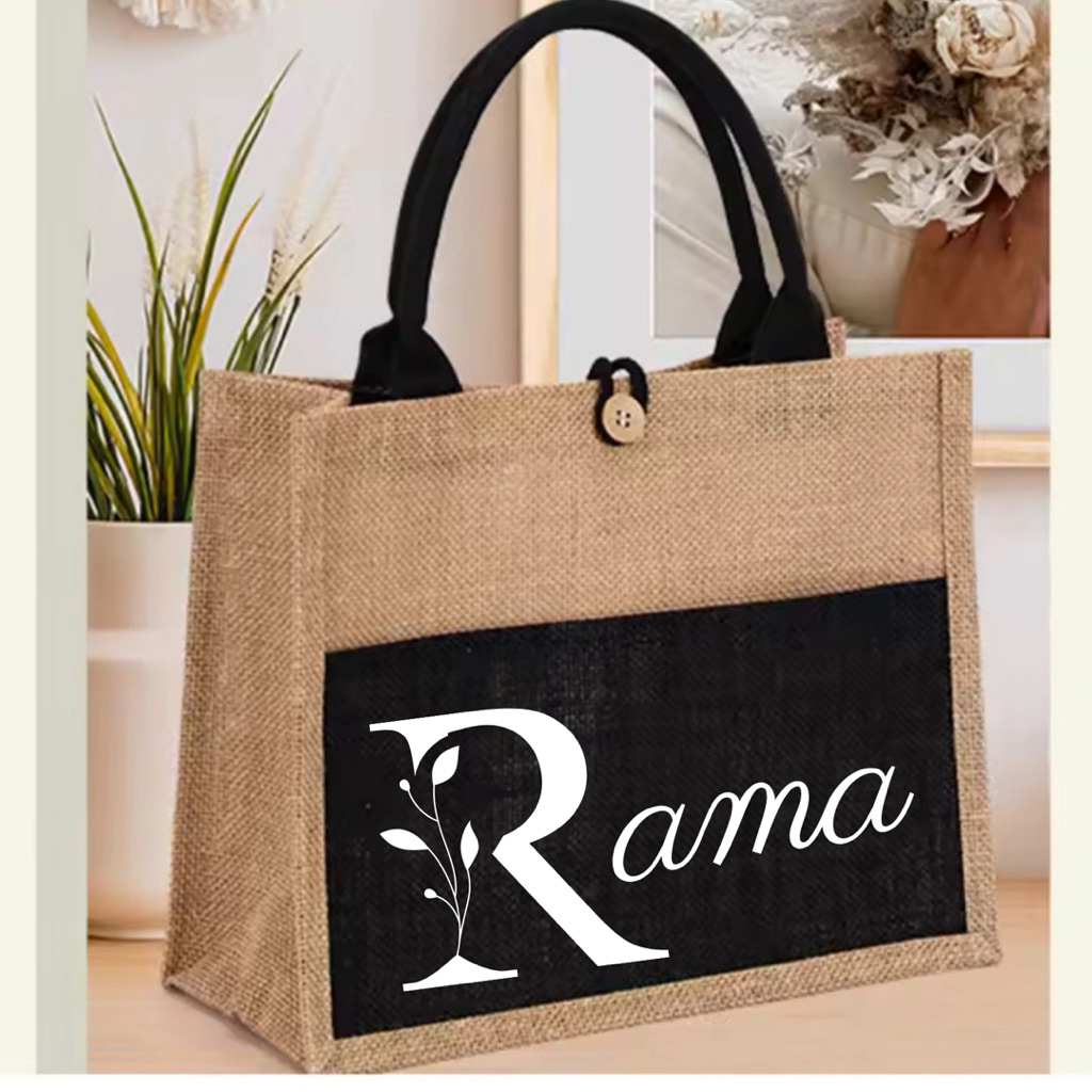 Personalized Abaca Jute Bag Custom Dress Eco-Friendly Tote