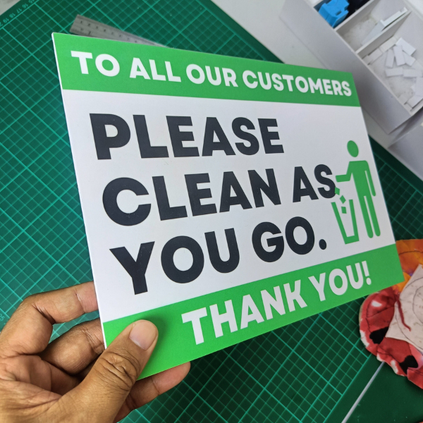 Shop clean as you go signage for Sale on Shopee Philippines