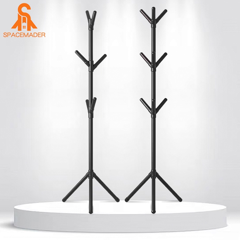 SPACEMADER Original Metal Coat Rack Triangle Tree-Shaped Clothes Rack ...