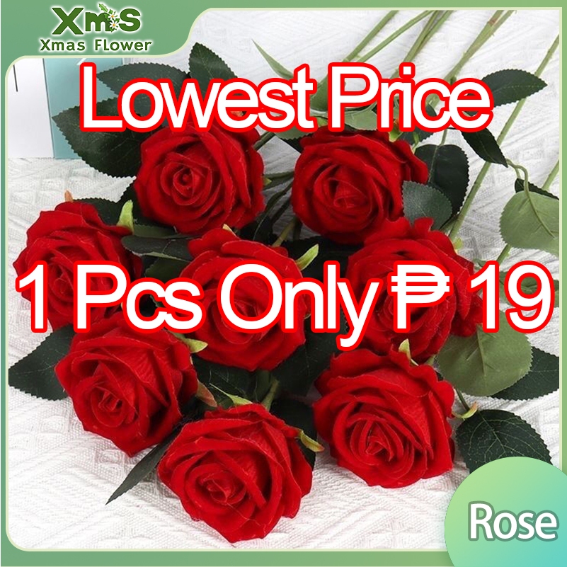 High Quality Velvet Rose&Cloth Rose Fake Rose Fake Flowers Artificial ...