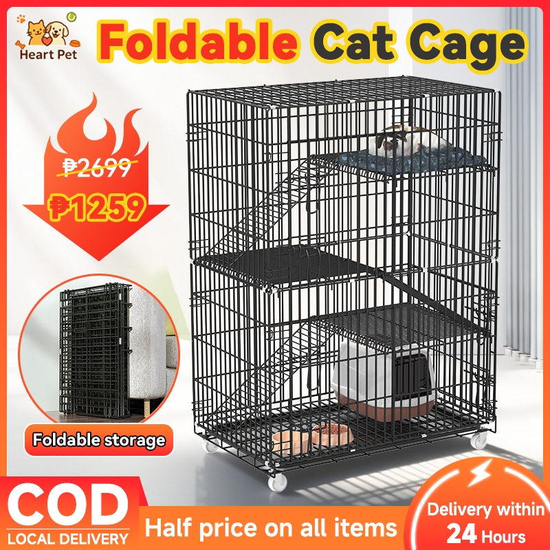 Picture of Extra large 4-tier cat cage foldable pet cages cat condos rabbit cage ...