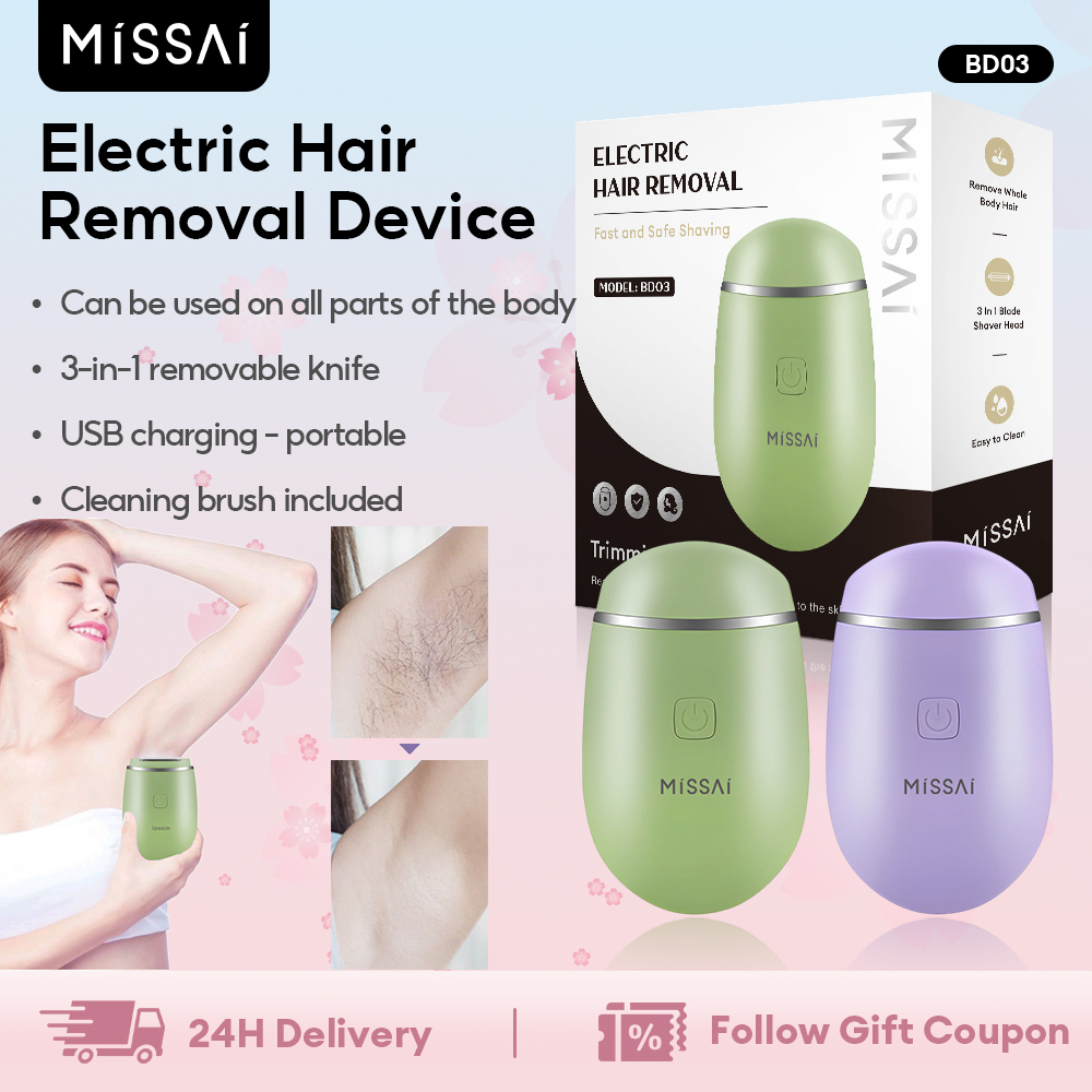 Missai Lady Shaver Hair Removal Epilator Bikini Electric Shaving Razor ...