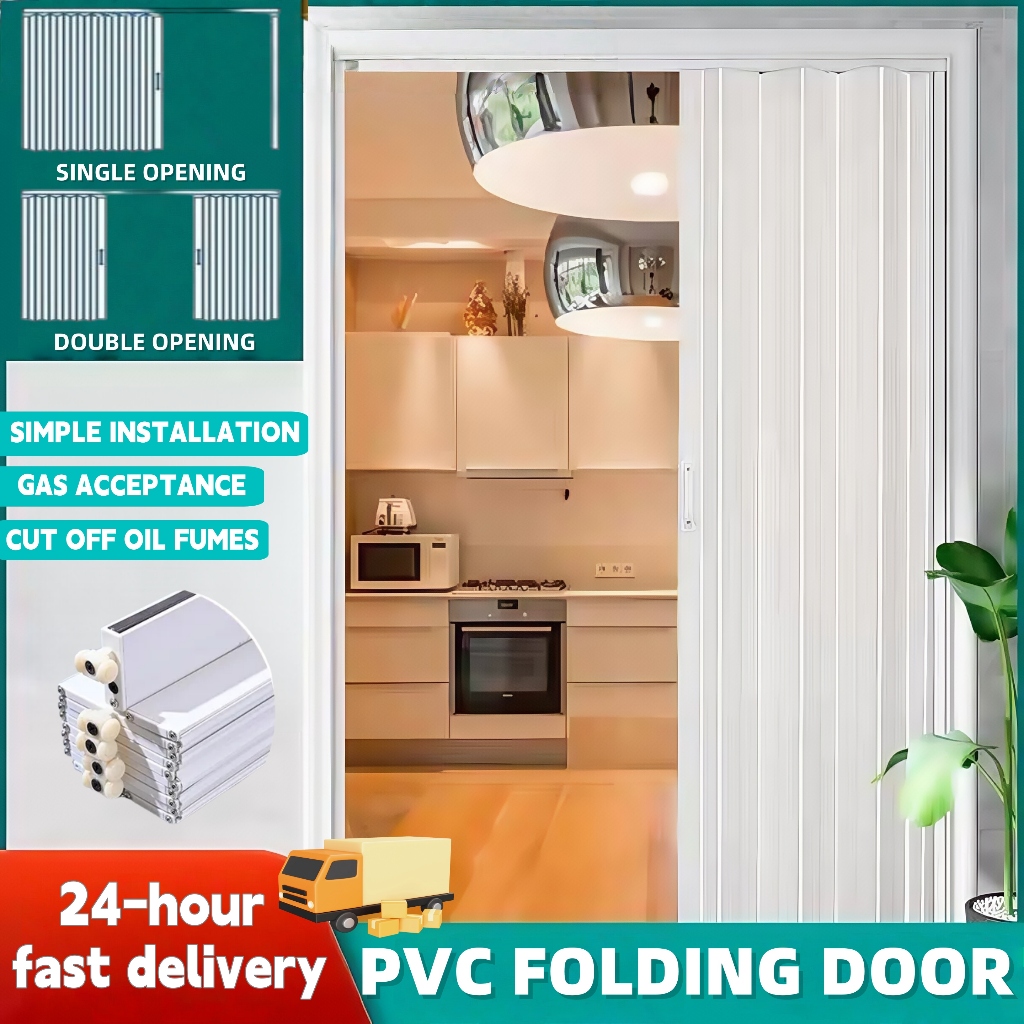 PVC Folding Door Partition - Easy Install Fire Safe for Bathroom Shop ...