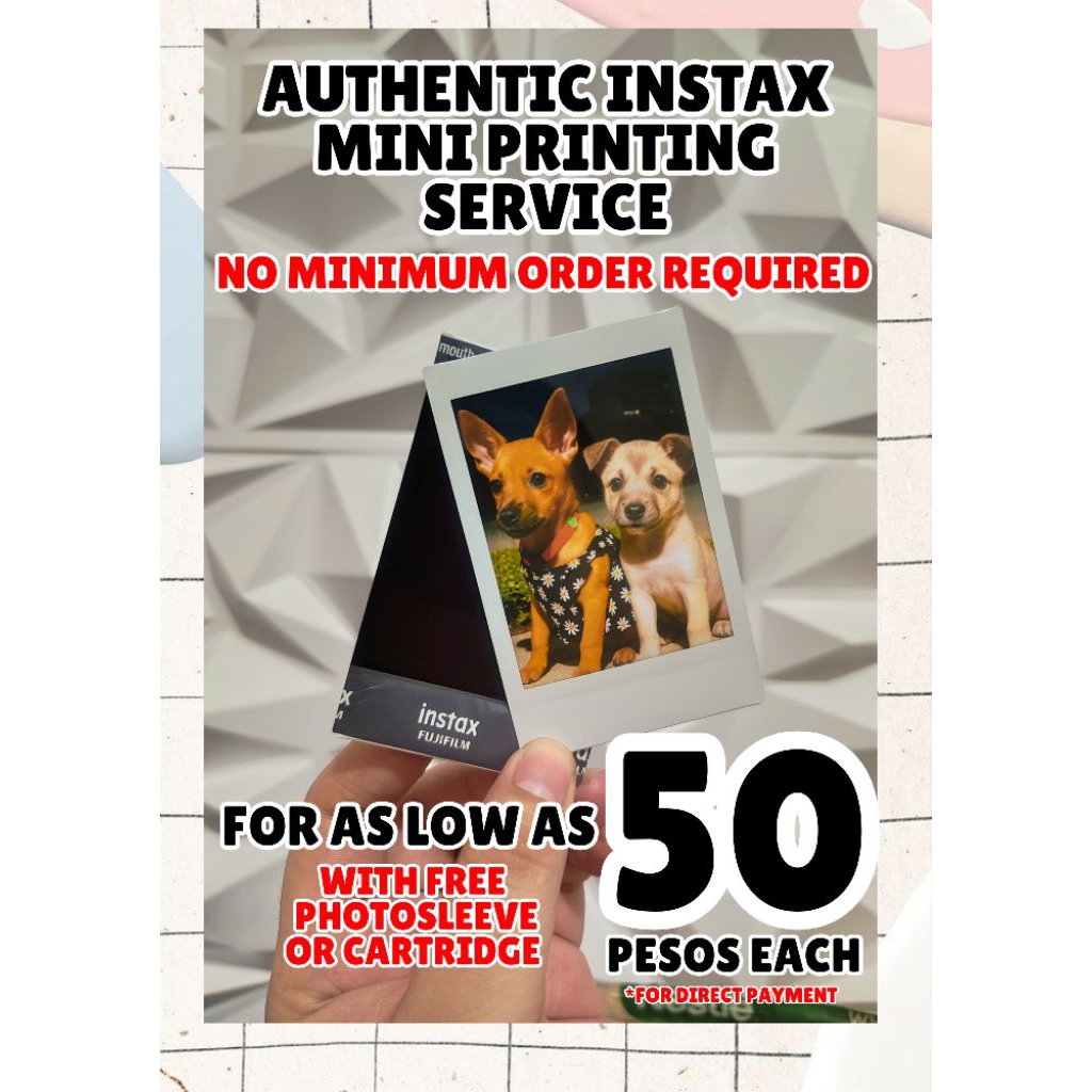 AUTHENTIC INSTAX MINI PHOTO PRINT SERVICE | Shopee Philippines