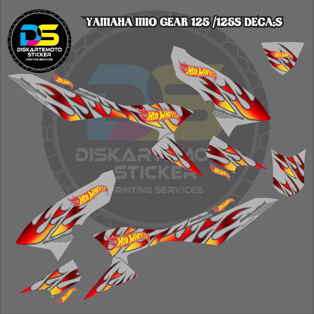 Mio Gear 125 Decals Sticker Hotwheels Design | Shopee Philippines