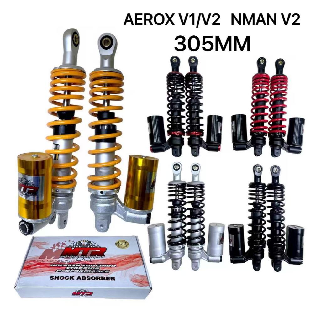 MTR -011 REAR SHOCK AEROX V1-V2 NMAX V2 305MM///NMAX V1 330MM///PCX160 ...