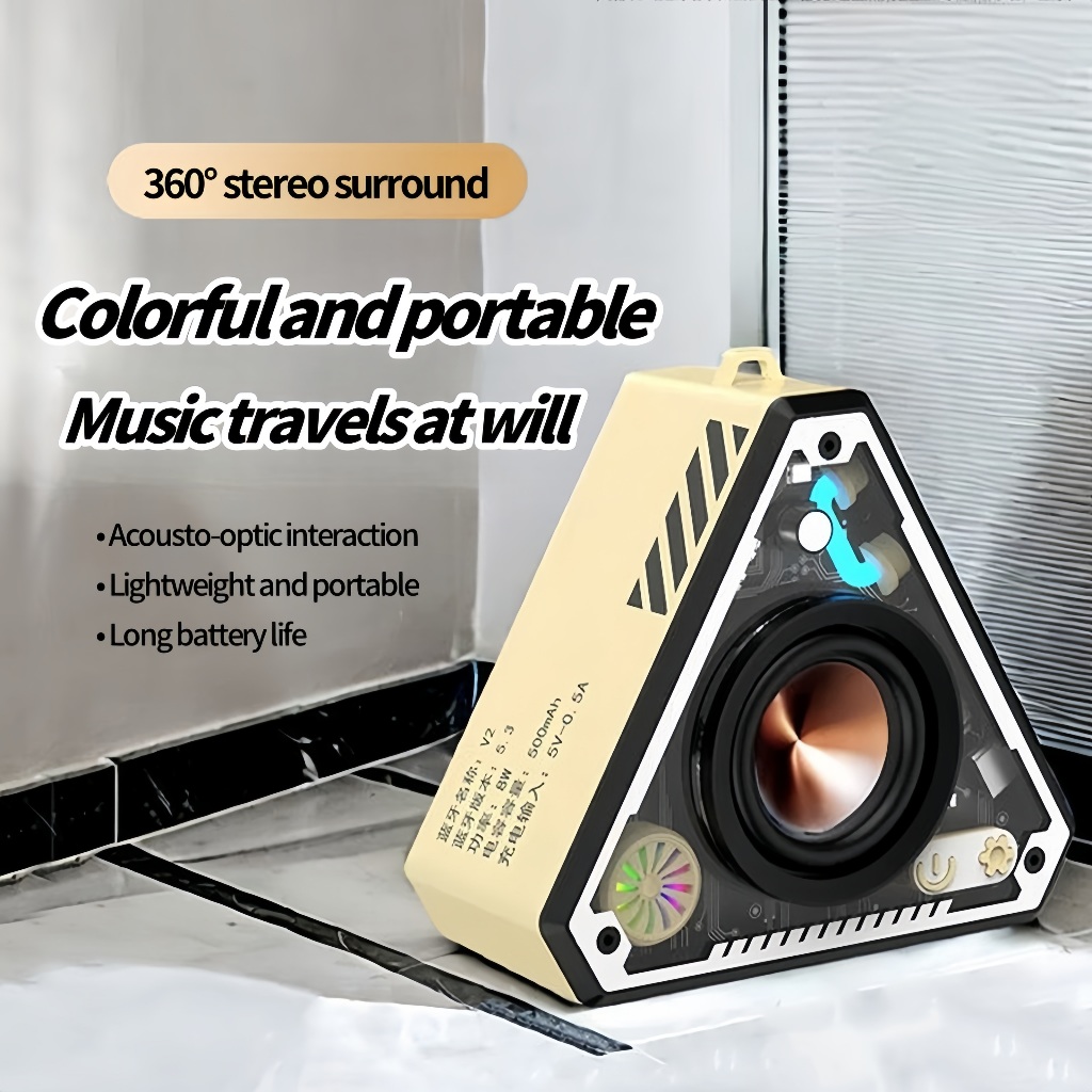 Wireless Bluetooth Speaker RGB Light Portable subwoofer HiFi surround ...