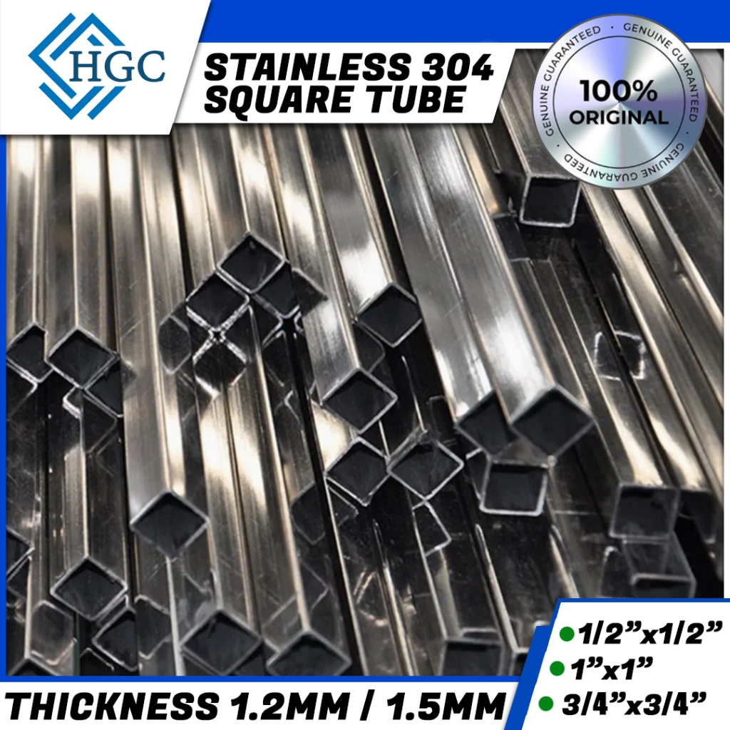 Stainless 304 Square Tube / Tubular | 1/2
