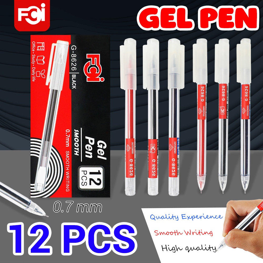 FCI Gel Pen Smooth Ball Pens, Quick-Drying Ink Extra Fine pen Point ...