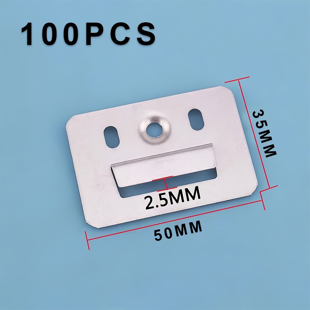 100Pcs/Set PVC Wall Panel Clip WPC Panel Clip WPC Wall Metal Clip ...