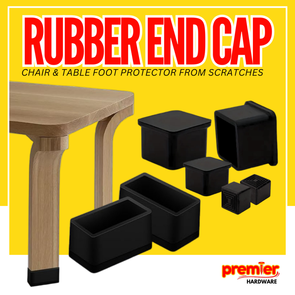 Tubular End Cap Rubber Footings for Floor Protector Noise-Proof Anti-Slip  Square Chair Legs Cover