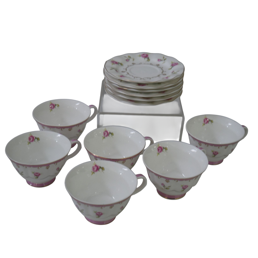 GR 12 Piece Afternoon Tea Set, Pink Floral | Shopee Philippines