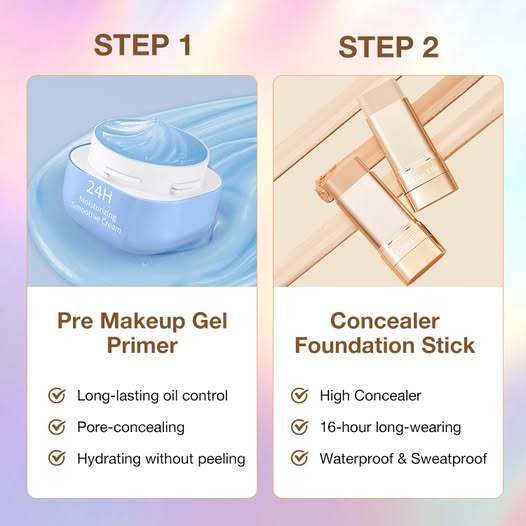 【READY】 Flawless Makeup Base Kit: Moisturizing Primer Cream ...