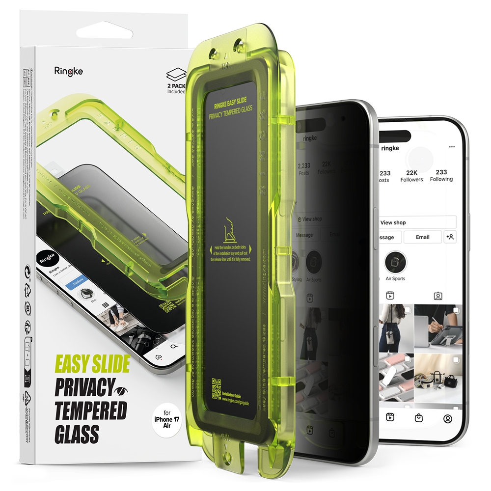 Ringke Privacy Easy Slide Tempered Glass Screen Protector for Apple ...