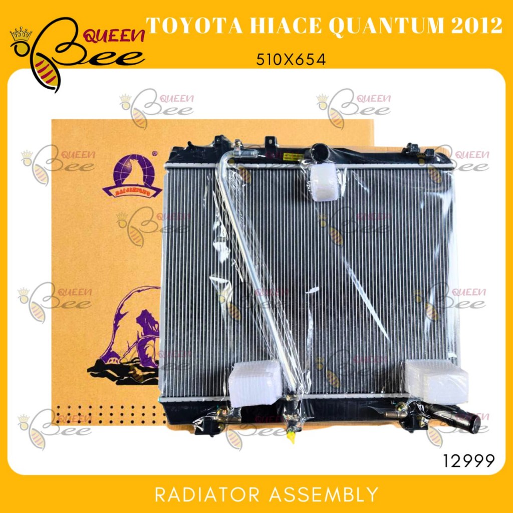QUEENBEE Toyota Hiace Quantum 2012 Radiator Assembly 510x654 PA26 1ROW ...