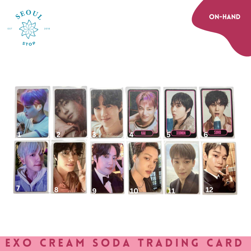 EXO CREAM SODA TRADING CARD - CHANYEOL BAEKHYUN XIUMIN SUHO CHEN