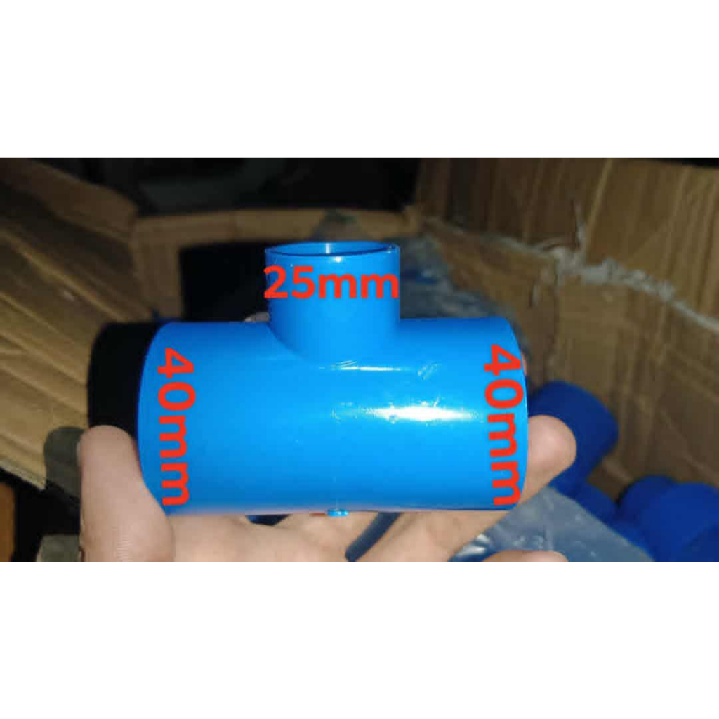 [DNC] (1pc) PVC Blue Fittings - Tee Reducer 1pc | Shopee Philippines