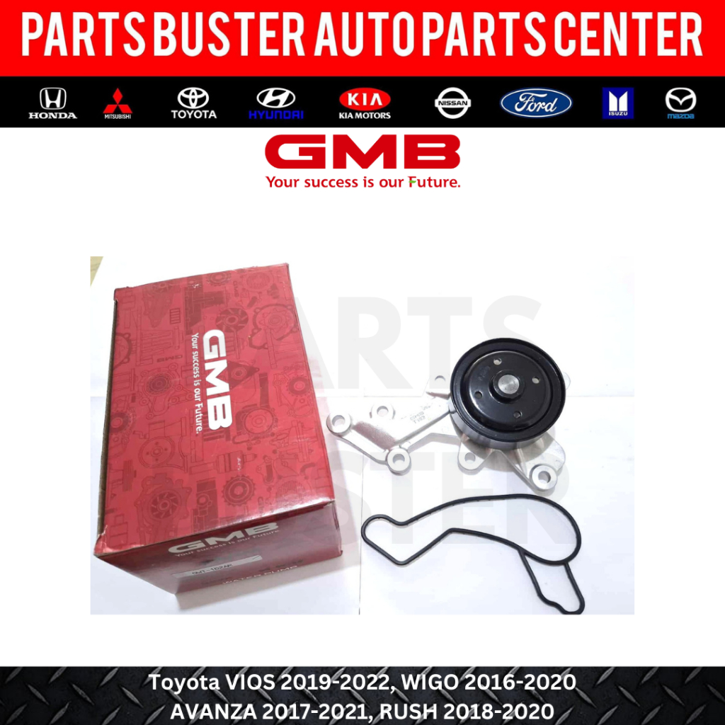 GMB Water Pump Assembly for Toyota VIOS, WIGO, RUSH, AVANZA (GWT-162A ...