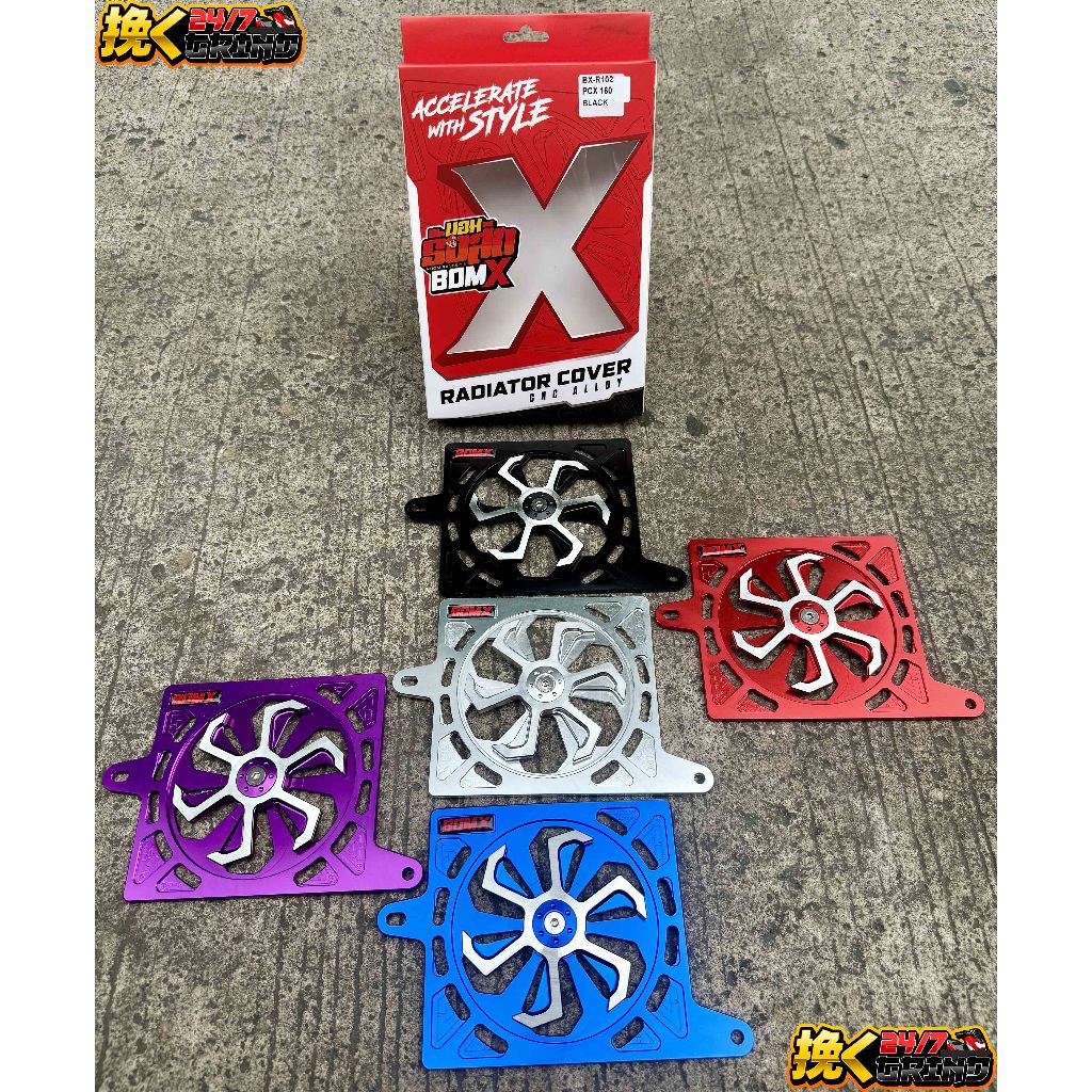 RADIATOR COVER BOMX CNC Alloy SPINNER For PCX160 (BX-R102) | Shopee ...