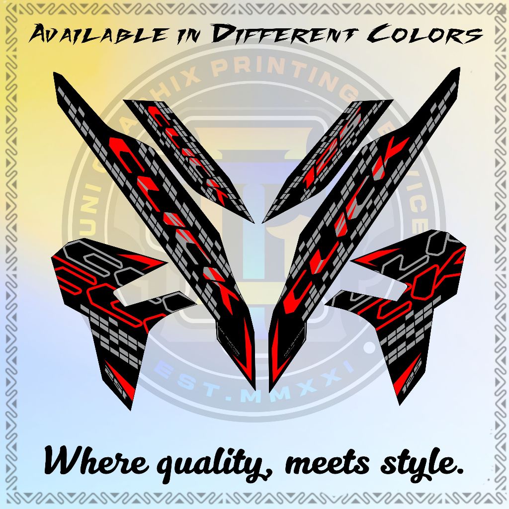 Click V3 New Indo Decals 2025 Black Series - High Quality Print ...