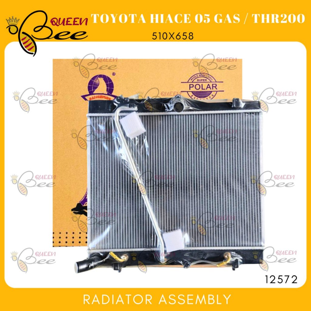 QUEENBEE 12572 Toyota Hiace 2005 Gas THR200 Radiator Assembly A/T PA36 ...