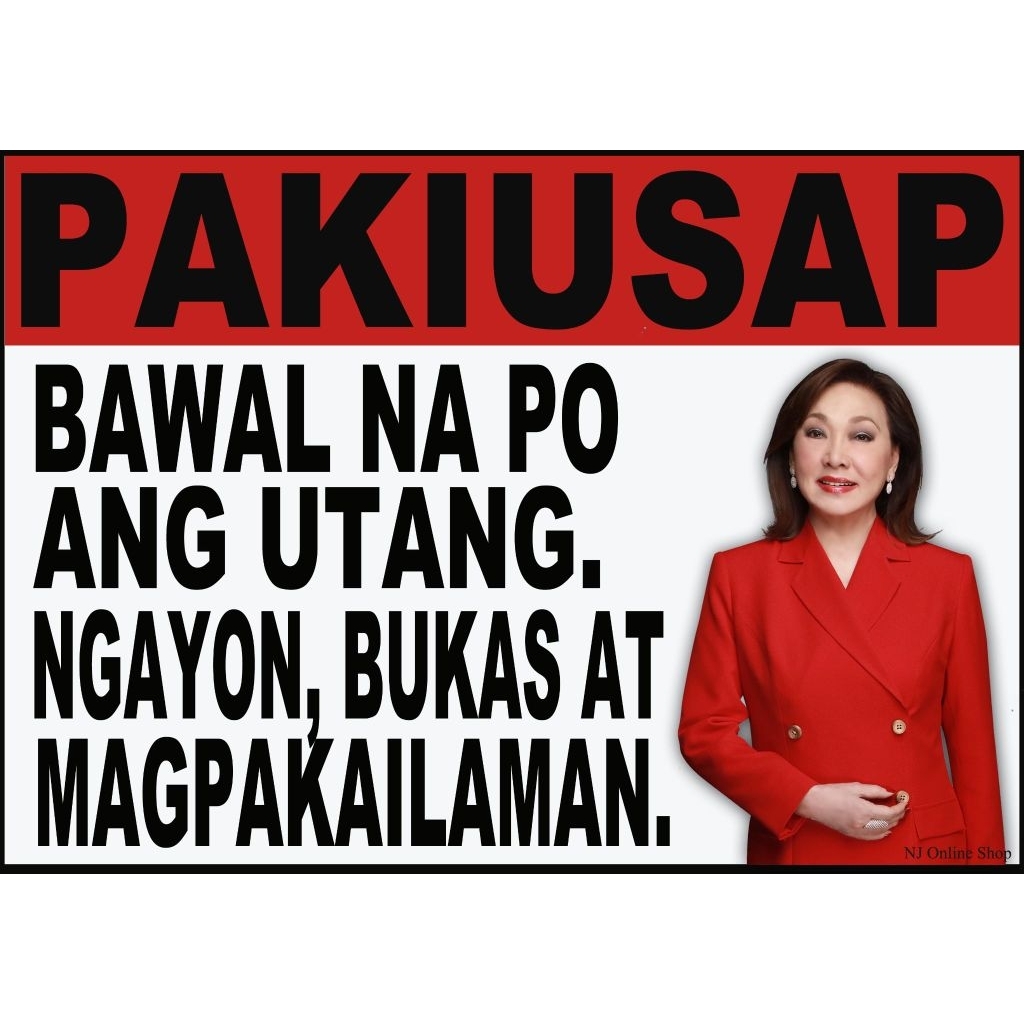 Pakiusap Bawal na Po Utang-A4 Laminated Signage | Shopee Philippines