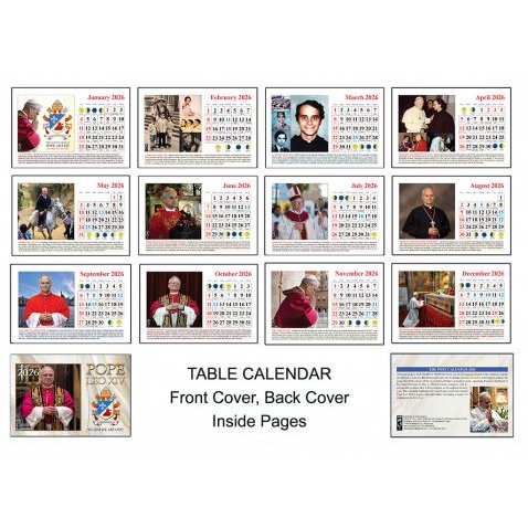 CALENDAR OF POPE LEO XIV Year Calendar 2026 - Table/Tent Calendar ...