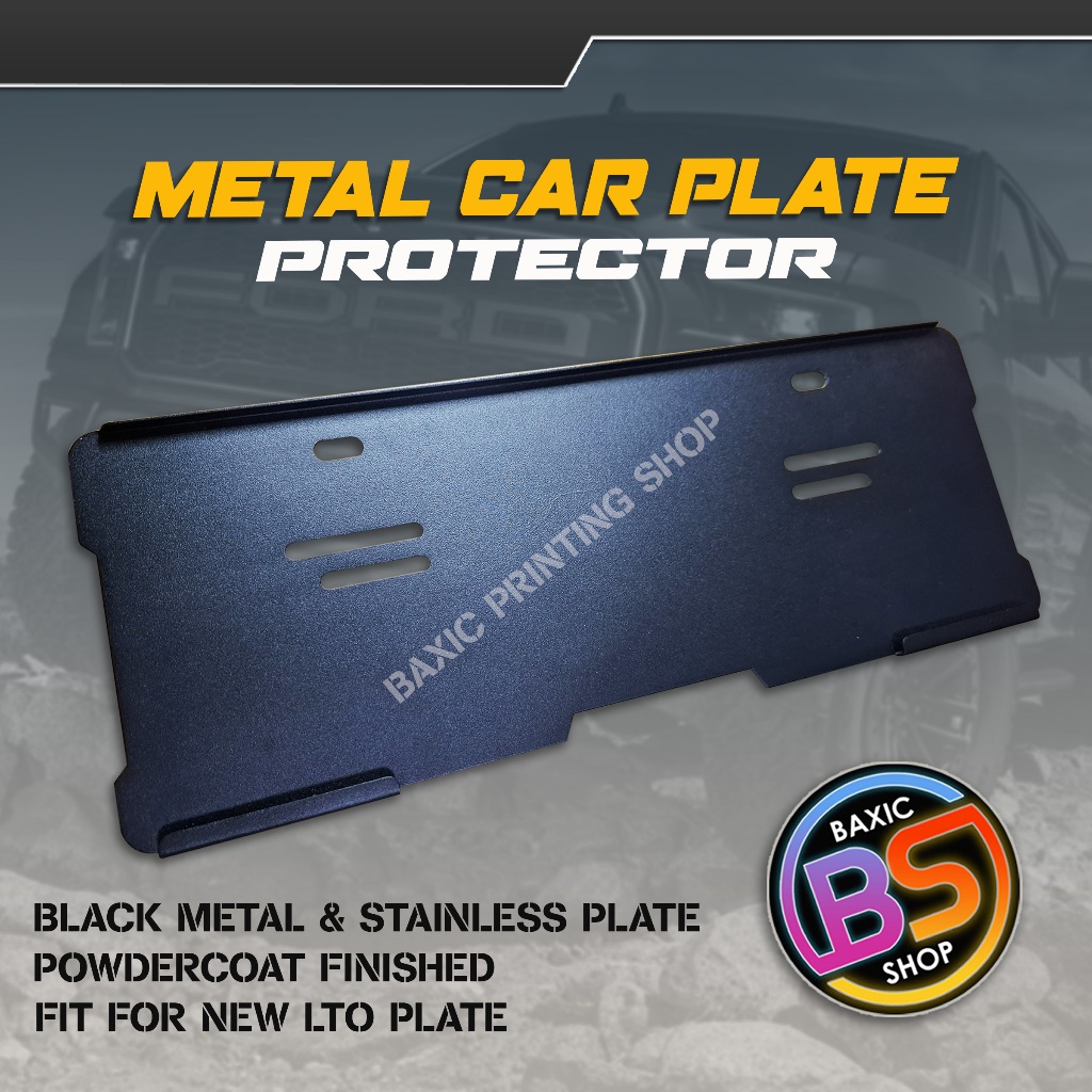 Car Metal Plate Protector Powder coat and Stainless Finished 15x5.5 ...