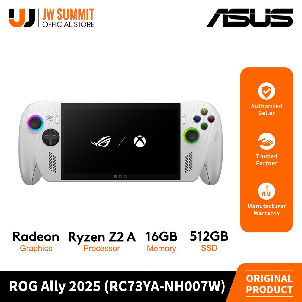 Asus ROG Xbox Ally (2025) FHD Ryzen Z2 A 16GB 512GB SSD Handheld Gaming ...