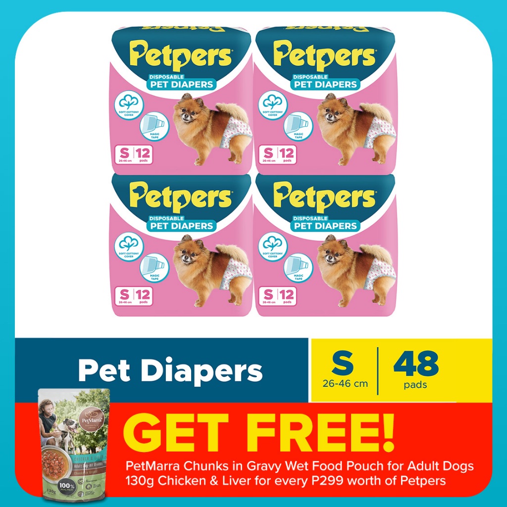 Petpers Pet Diaper Small 12s x 4 Packs (48pcs) | Shopee Philippines