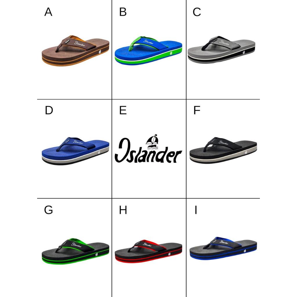 Islander Men's Classic thick sole rubber slippers in various colors ...