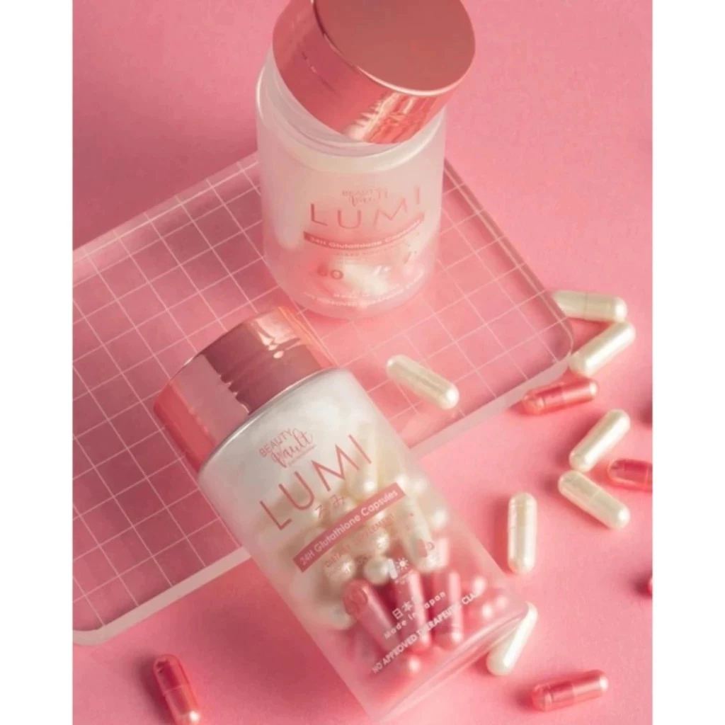 Beauty Vault LUMI 60 CAPSULE 24H Whitening Glutathione JAPAN FORMULA Lumina  Glow Sun Block
